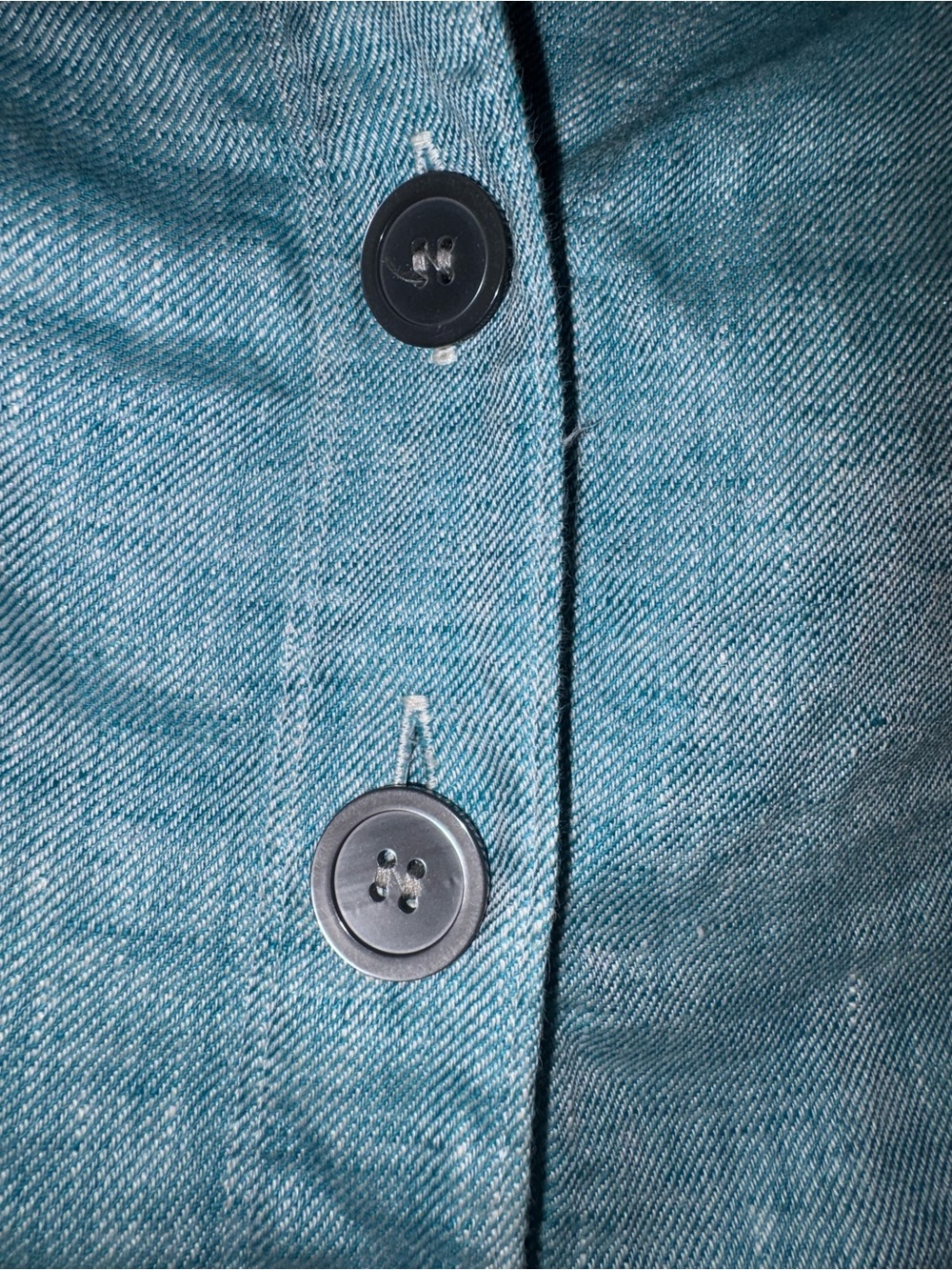 Jones New York Teal-Blue Linen Blend Three-Button Blazer - Picture 9 of 16